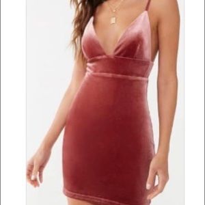 NWOT Forever 21 Crushed Velvet Cami Dress Size M